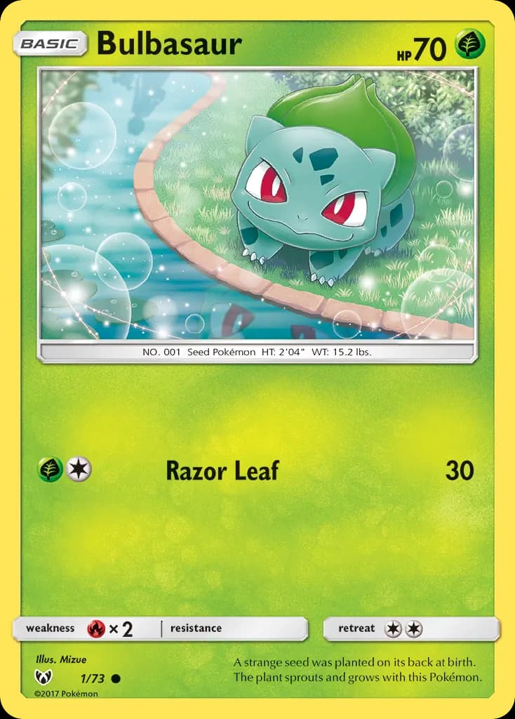 Bulbasaur — Shining Legends 1 Pokémon card