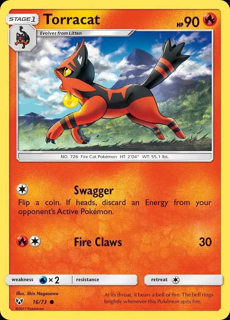 Torracat — Shining Legends 16 Pokémon card