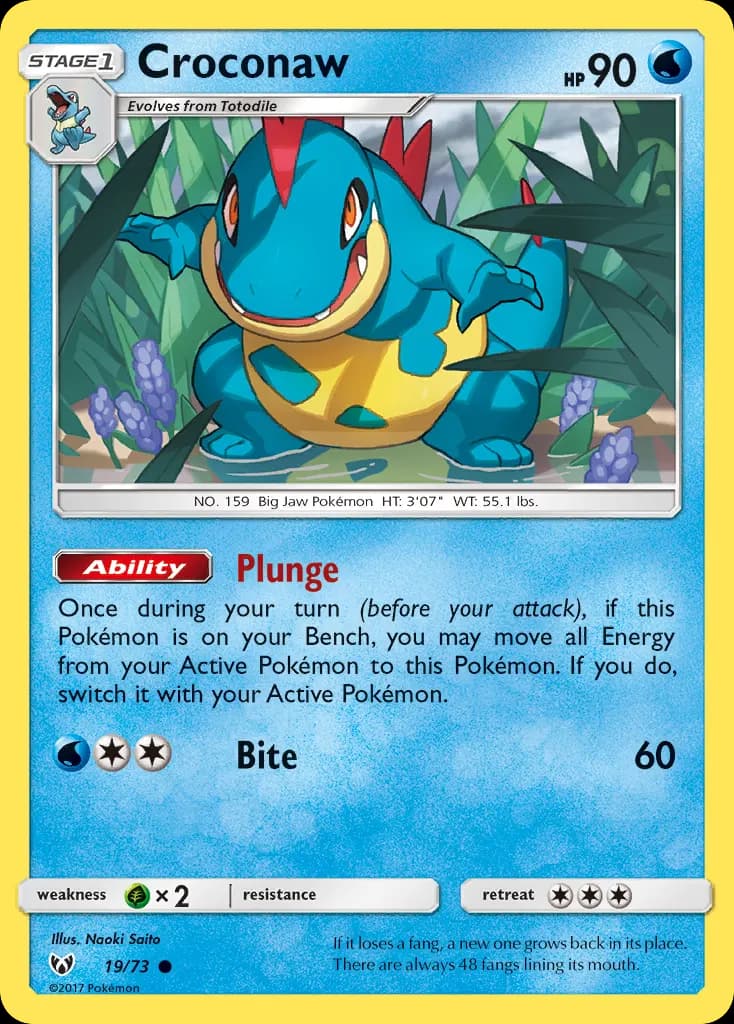 Crocrodil — Légendes Brillantes 19 French Pokémon card
