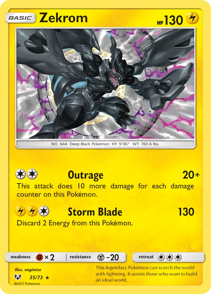 Zekrom — Légendes Brillantes 35 French Pokémon card