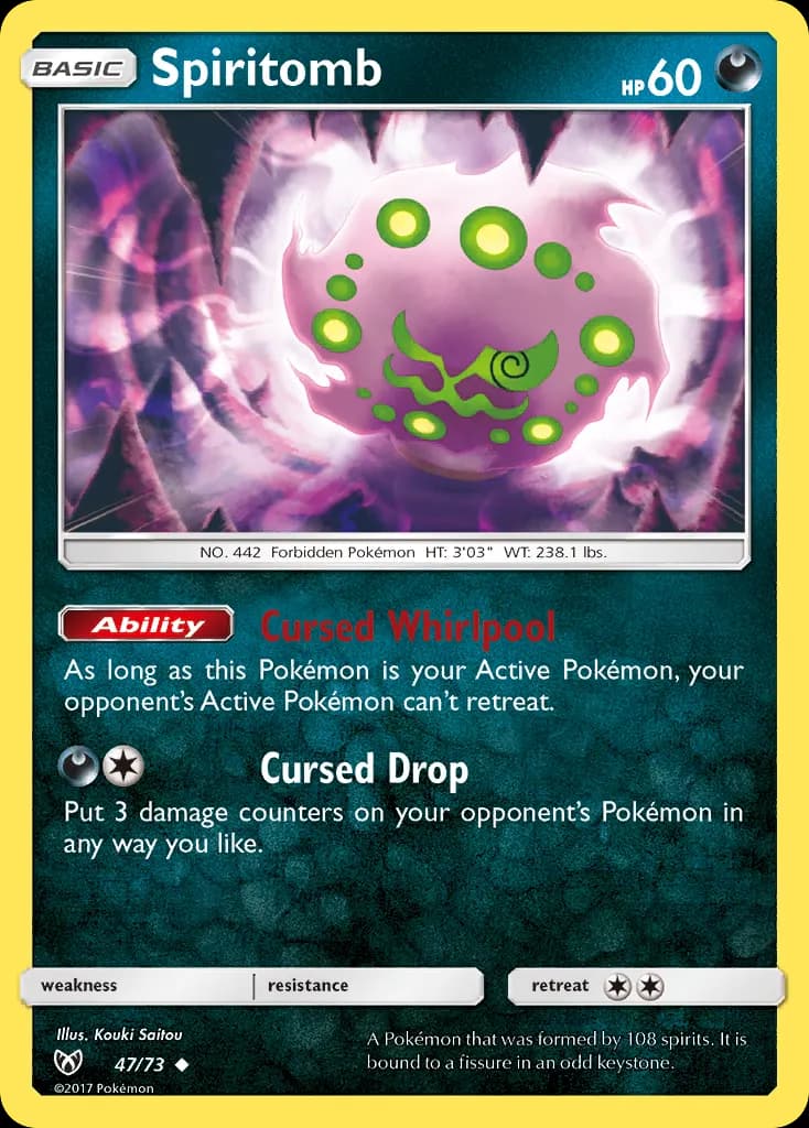 Spiritomb — Shining Legends 47 Pokémon card