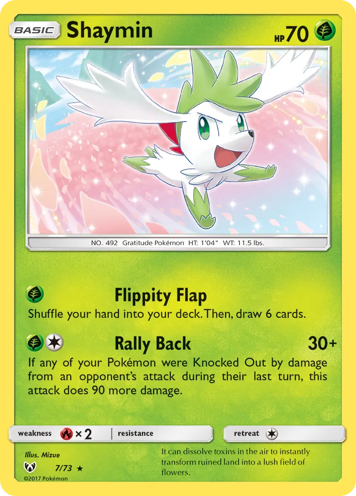 Shaymin — Shining Legends 7 Pokémon card