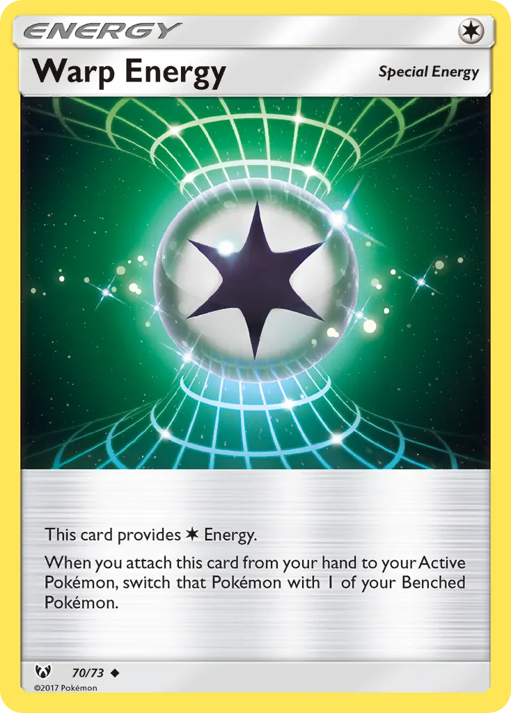 Warp Energy — Shining Legends 70 Pokémon card