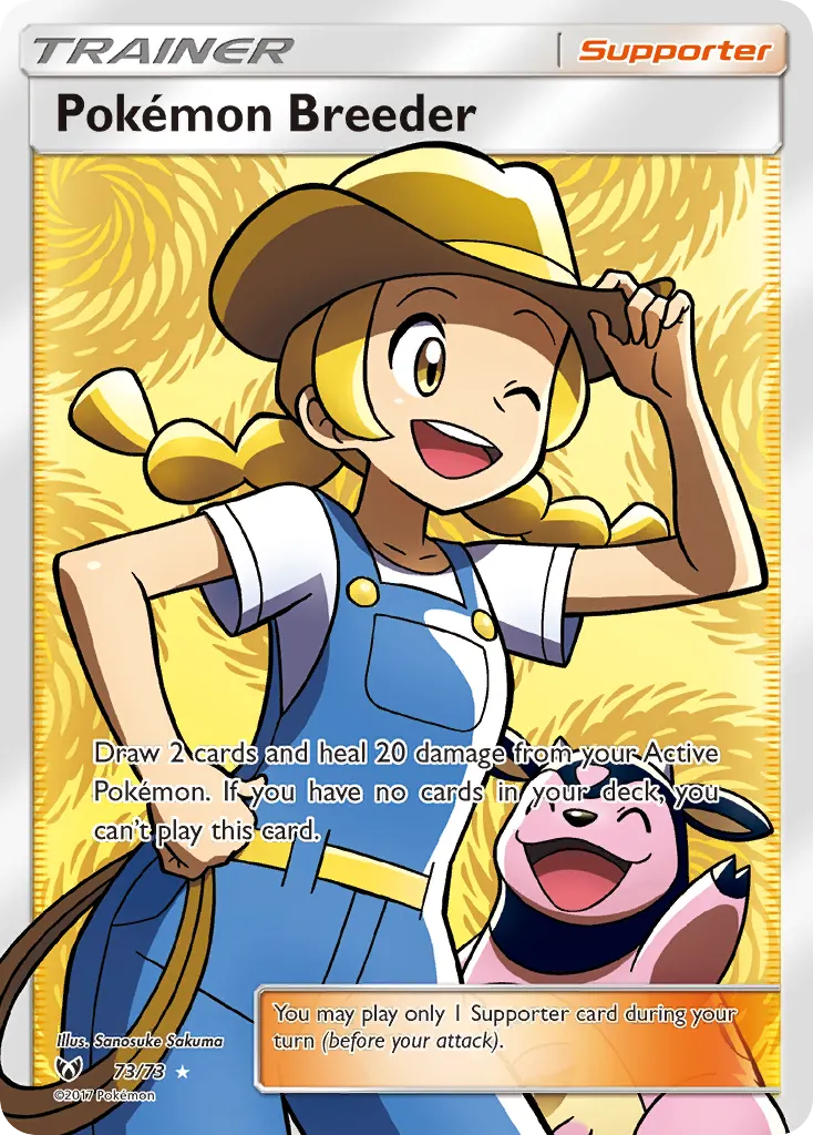 Pokémon Breeder — Shining Legends 73 Pokémon card