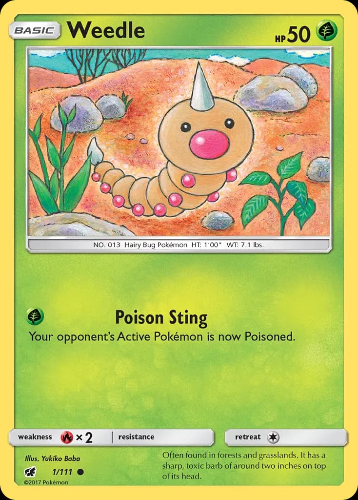 Weedle — Crimson Invasion 1 Pokémon card