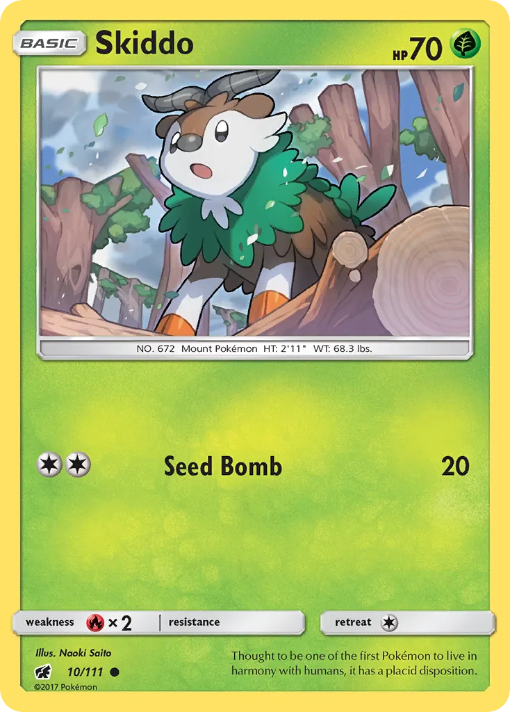 Skiddo — Crimson Invasion 10 Pokémon card