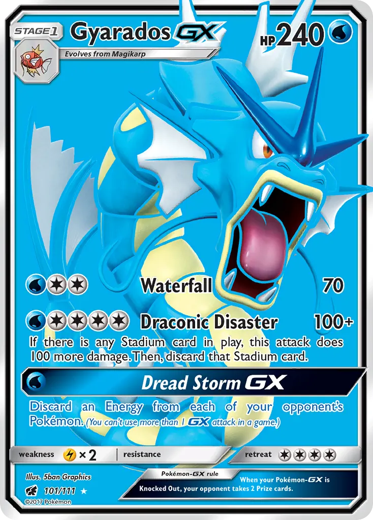 Gyarados-GX — Crimson Invasion 101 Pokémon card