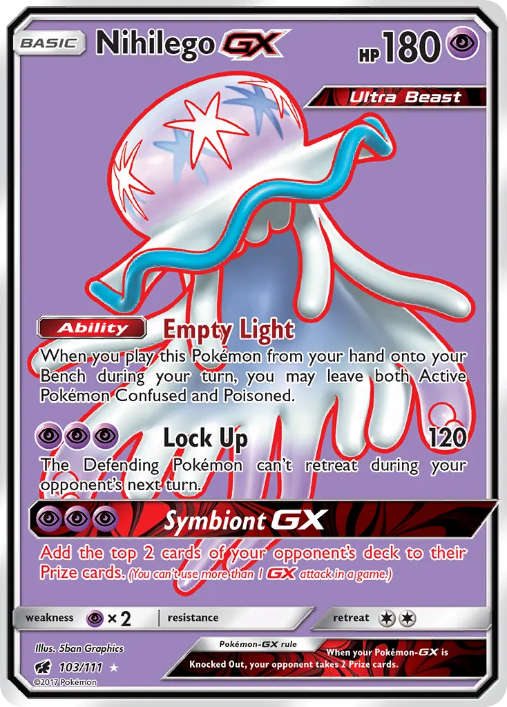 Nihilego-GX — Crimson Invasion 103 Pokémon card
