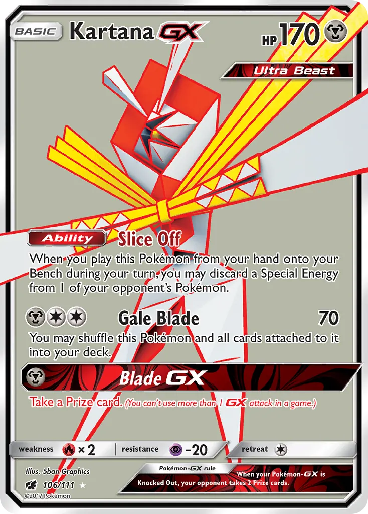Kartana-GX — Crimson Invasion 106 Pokémon card