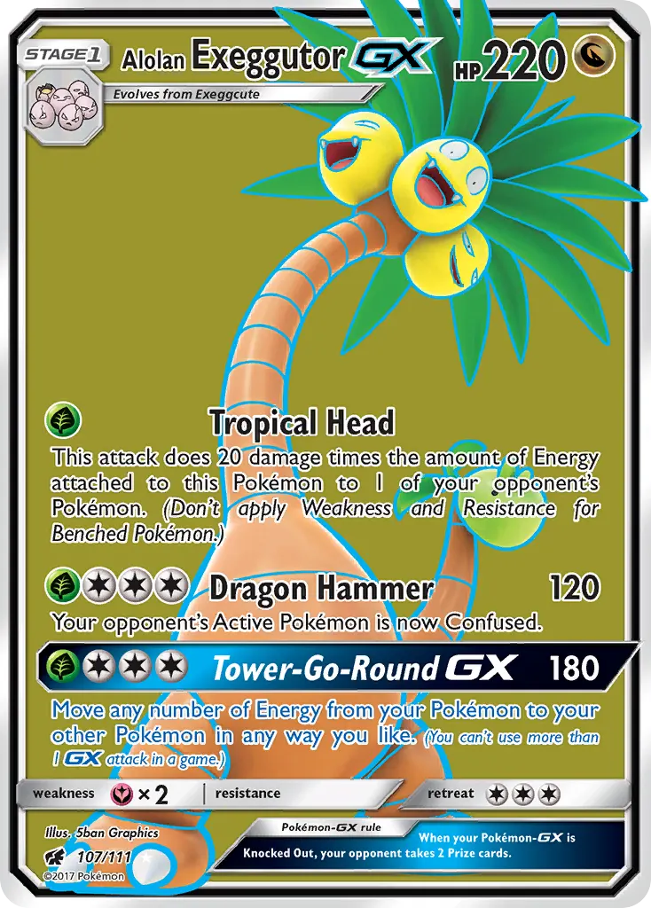 Alolan Exeggutor-GX — Crimson Invasion 107 Pokémon card