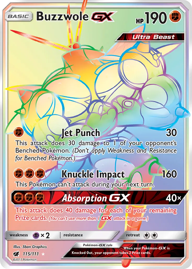 Buzzwole-GX — Crimson Invasion 115 Pokémon card