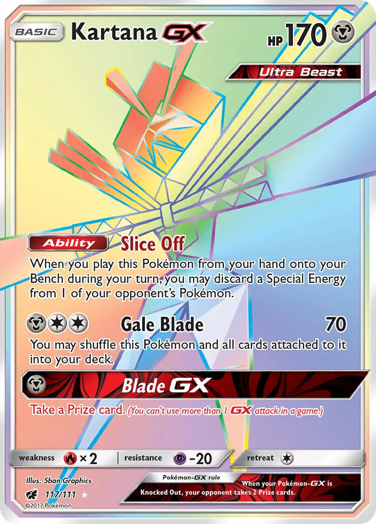 Kartana-GX — Crimson Invasion 117 Pokémon card