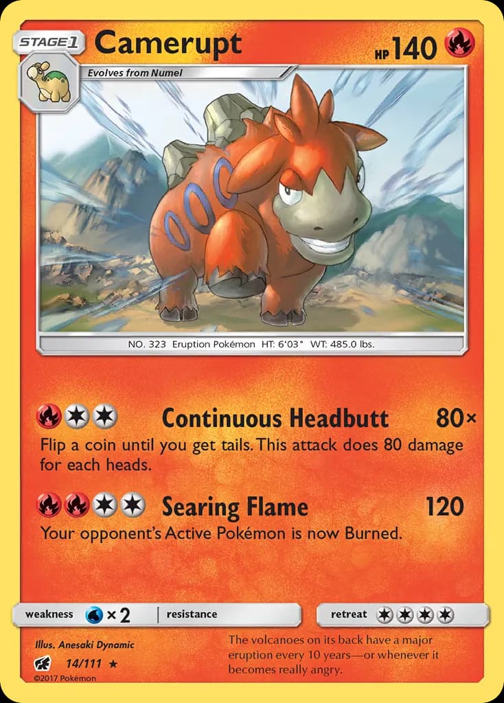 Camerupt — Crimson Invasion 14 Pokémon card