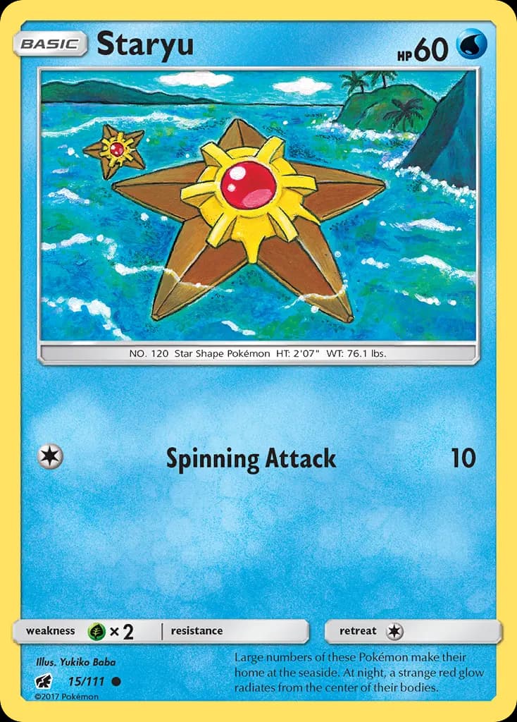 Staryu — Crimson Invasion 15 Pokémon card