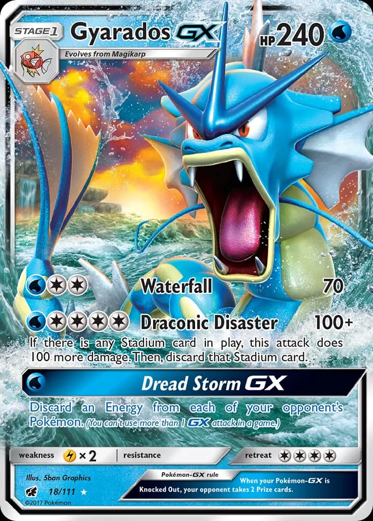 Gyarados-GX — Crimson Invasion 18 Pokémon card