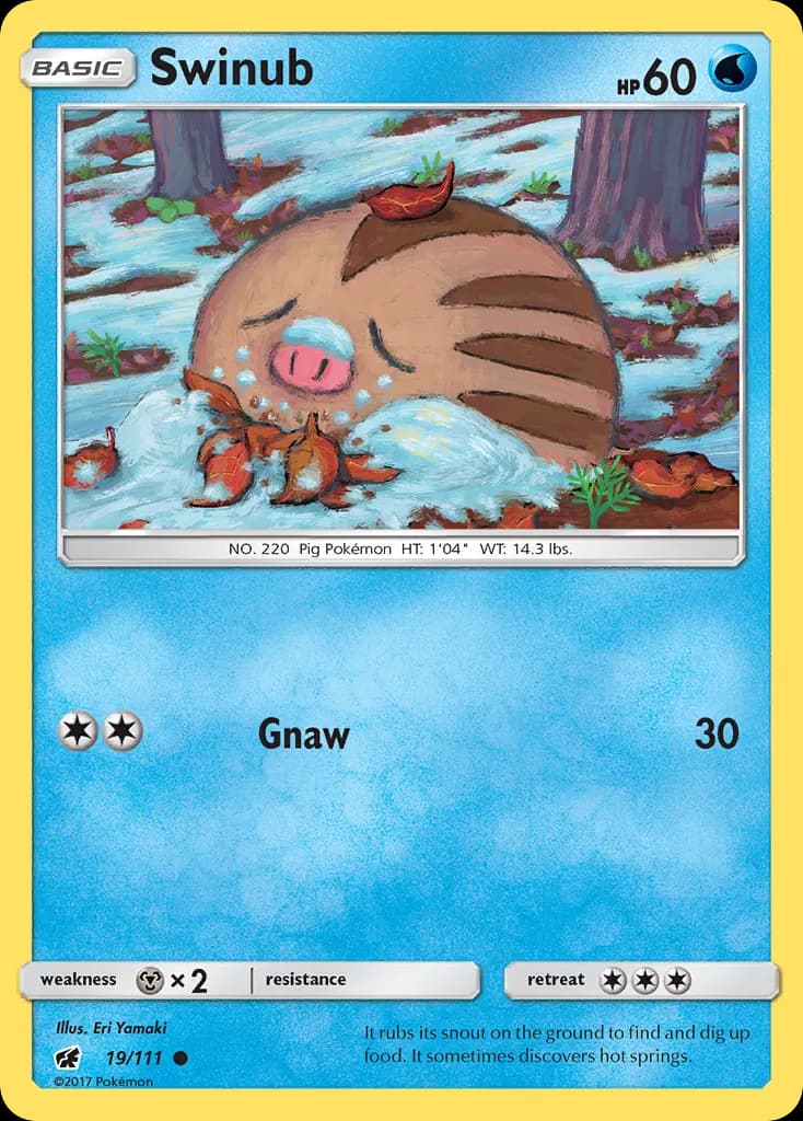 Swinub — Crimson Invasion 19 Pokémon card