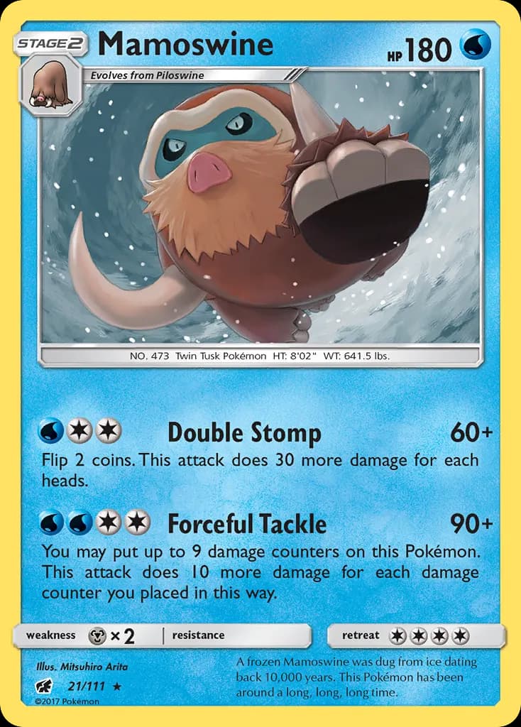 Mamoswine — Crimson Invasion 21 Pokémon card