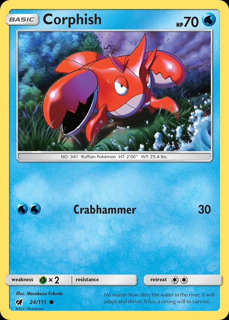 Corphish — Crimson Invasion 24 Pokémon card