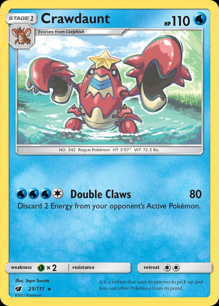 Crawdaunt — Crimson Invasion 25 Pokémon card