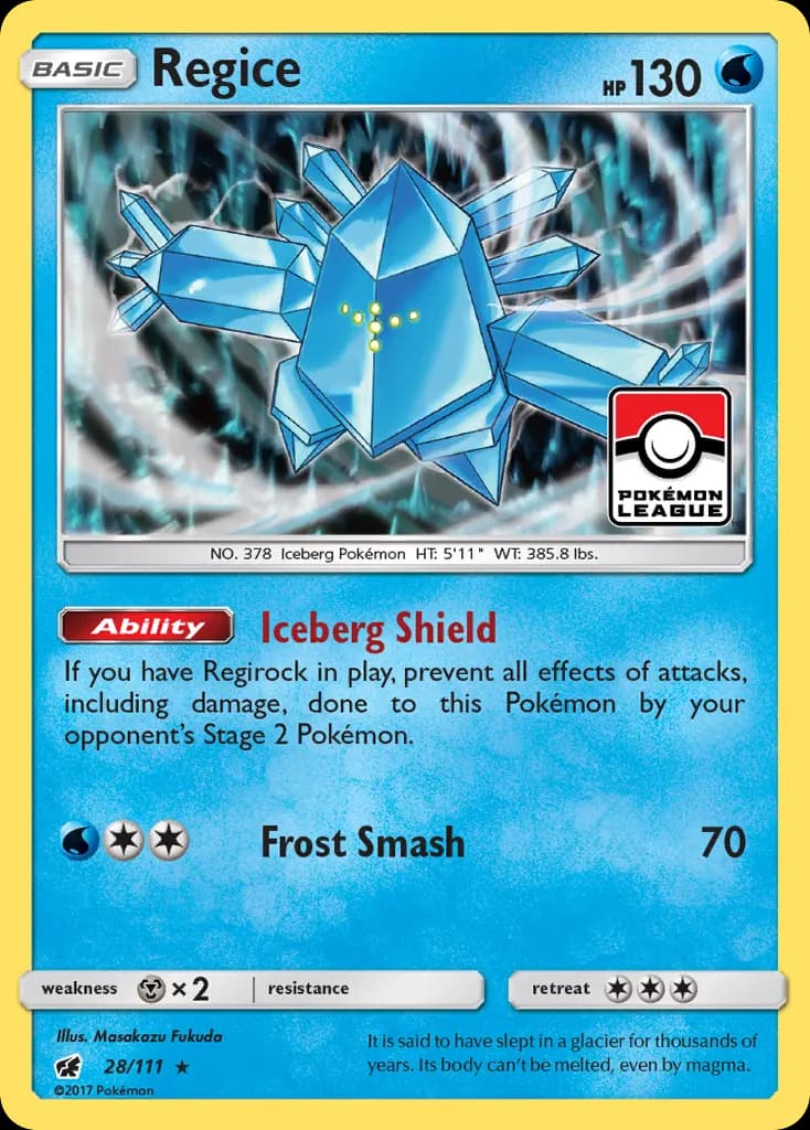 Regice — Crimson Invasion 28 Pokémon card