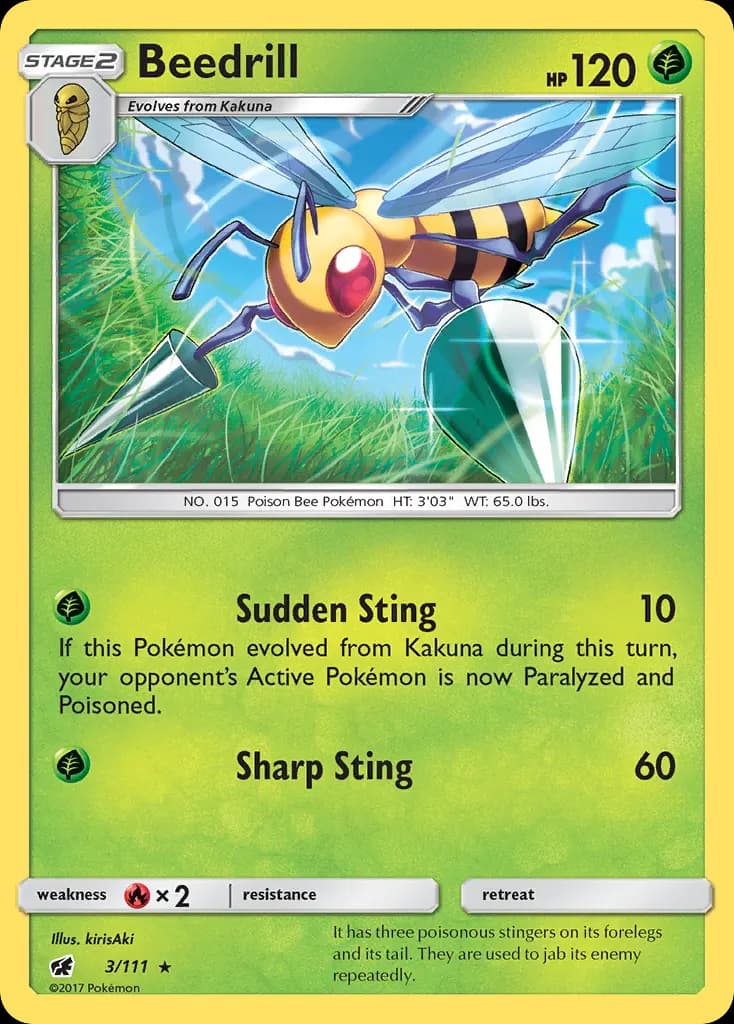 Beedrill — Crimson Invasion 3 Pokémon card