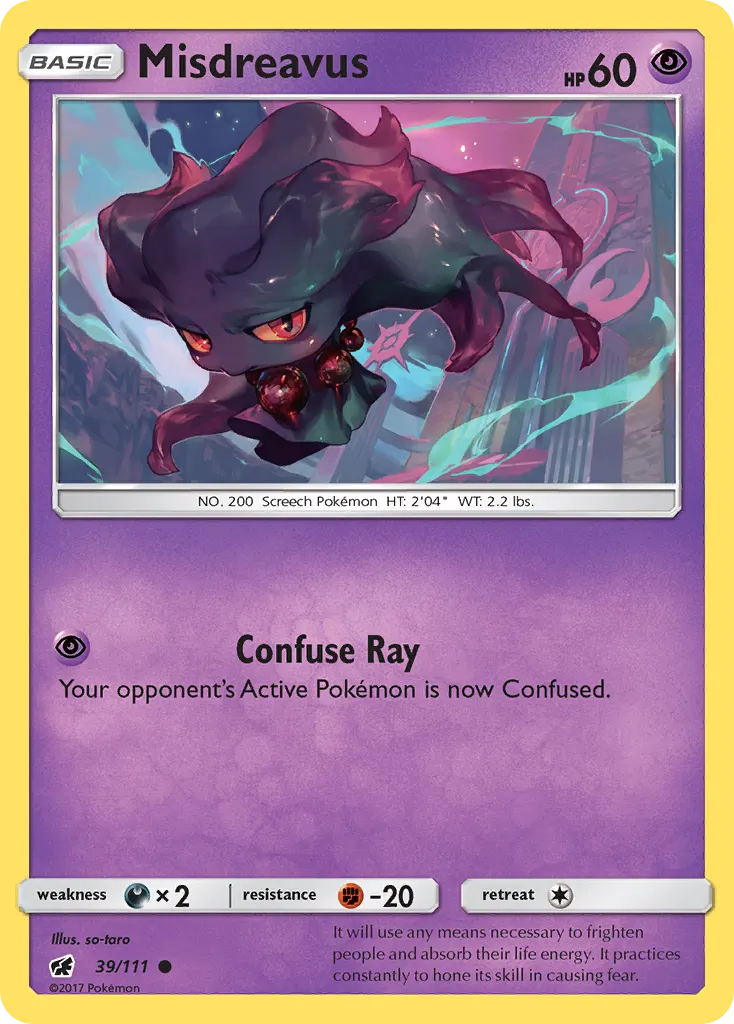 Misdreavus — Crimson Invasion 39 Pokémon card