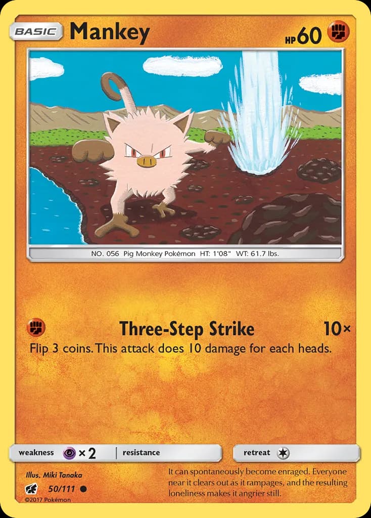 Mankey — Crimson Invasion 50 Pokémon card