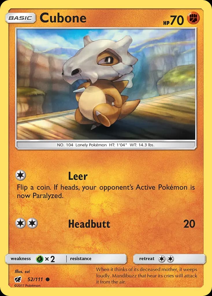 Cubone — Crimson Invasion 52 Pokémon card