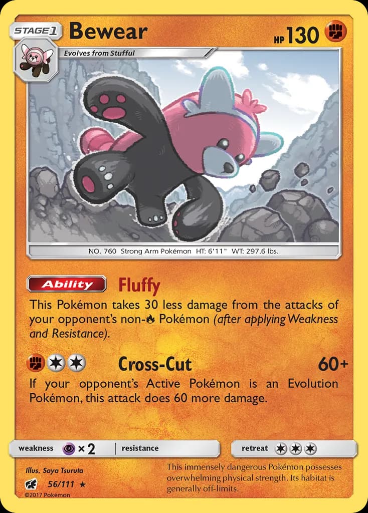 Bewear — Crimson Invasion 56 Pokémon card