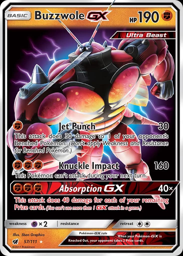 Buzzwole-GX — Crimson Invasion 57 Pokémon card