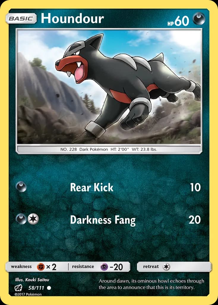 Houndour — Crimson Invasion 58 Pokémon card