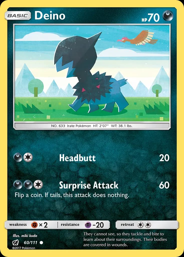 Deino — Crimson Invasion 60 Pokémon card