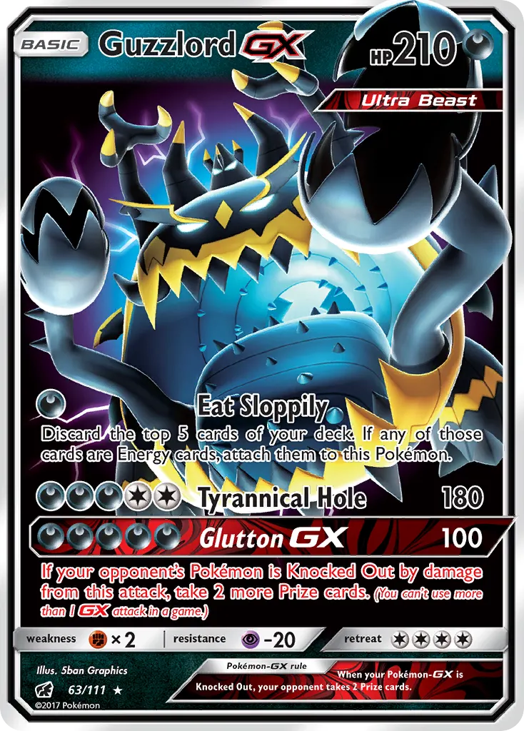 Guzzlord-GX — Crimson Invasion 63 Pokémon card