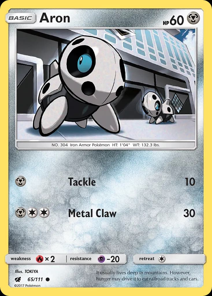 Aron — Crimson Invasion 65 Pokémon card