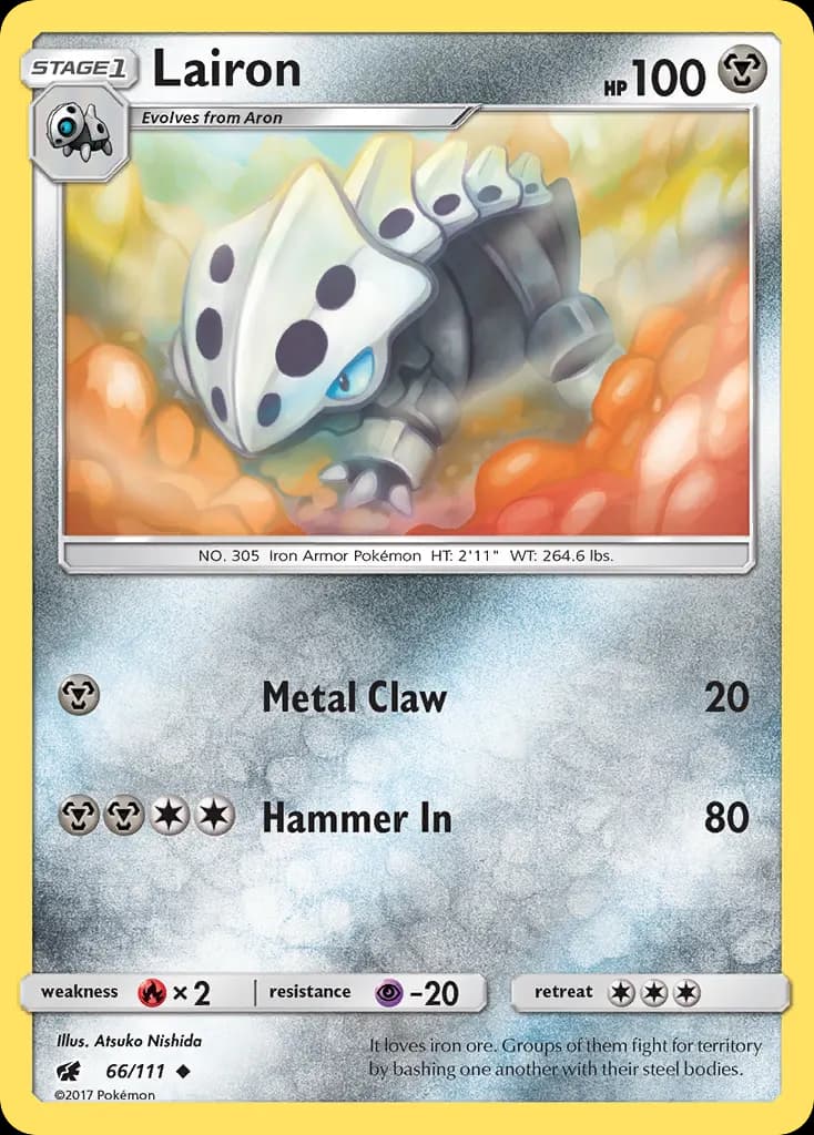 Lairon — Crimson Invasion 66 Pokémon card
