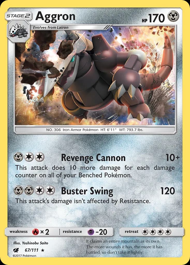 Aggron — Crimson Invasion 67 Pokémon card