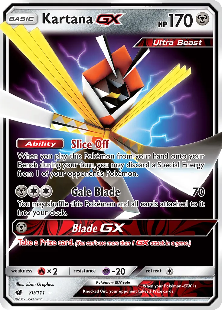 Kartana-GX — Crimson Invasion 70 Pokémon card