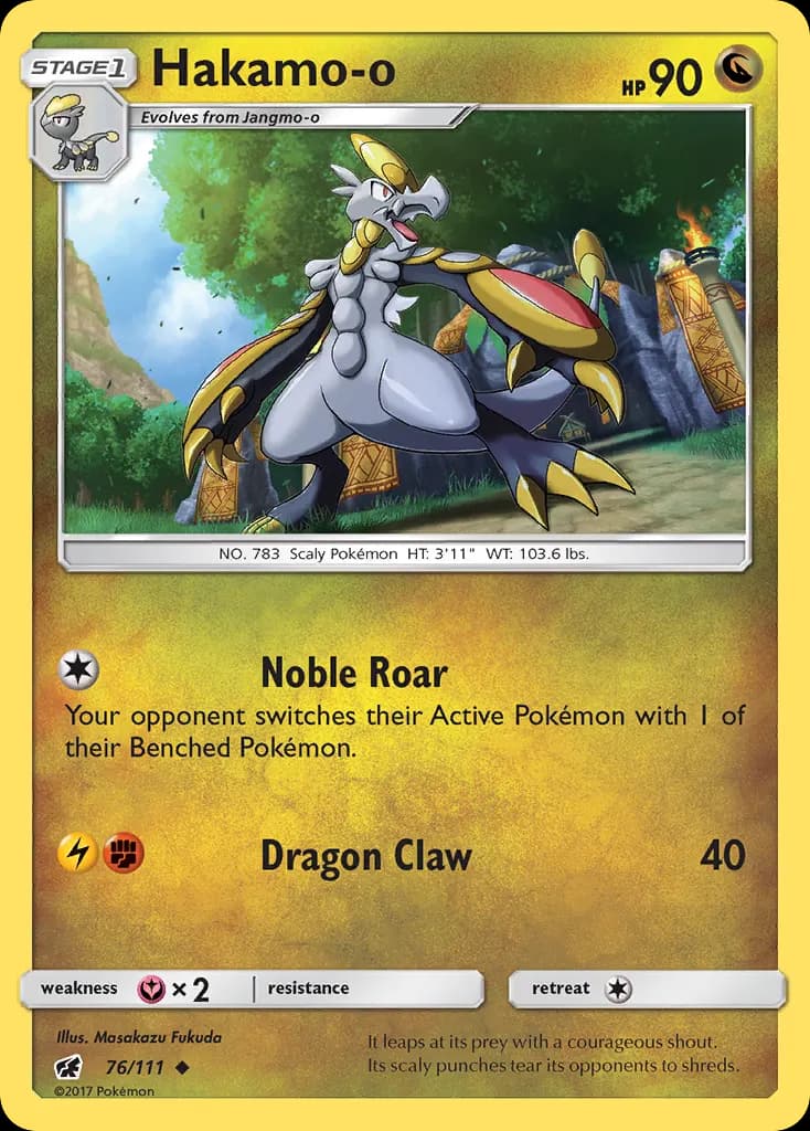 Hakamo-o — Crimson Invasion 76 Pokémon card