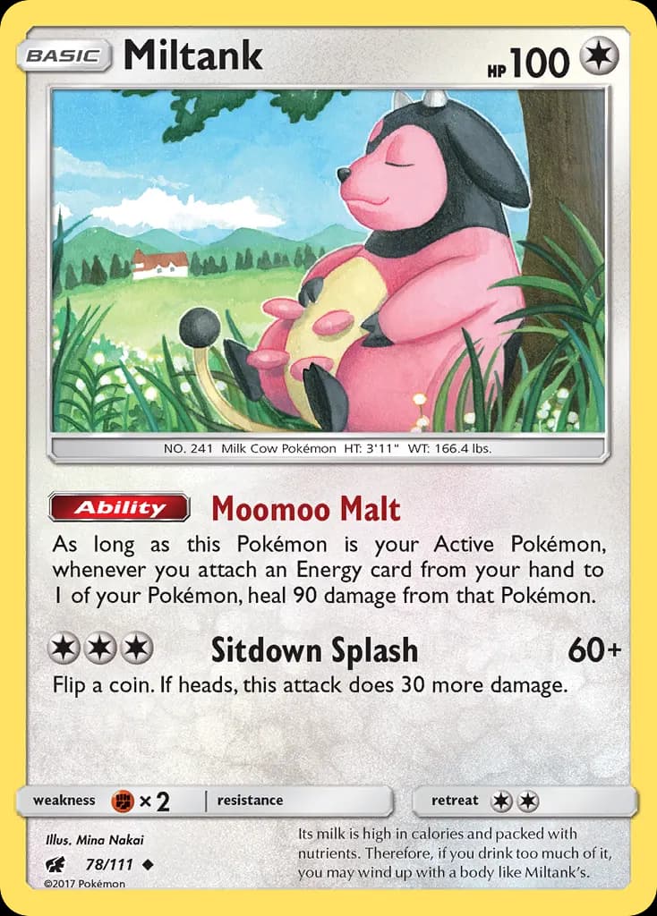 Miltank — Crimson Invasion 78 Pokémon card