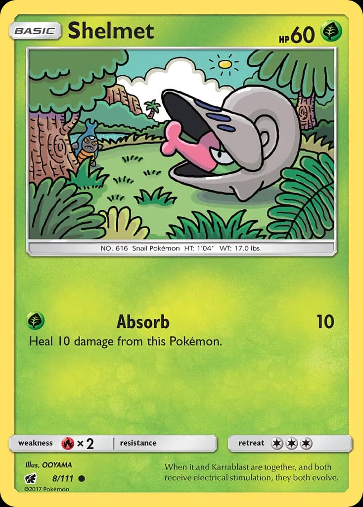 Shelmet — Crimson Invasion 8 Pokémon card