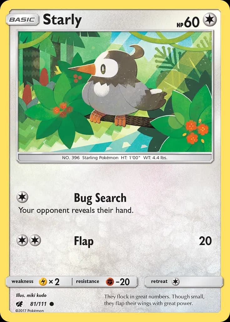 Starly — Crimson Invasion 81 Pokémon card