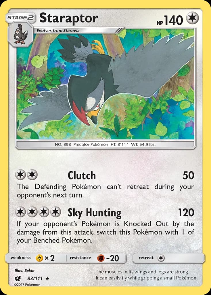 Staraptor — Crimson Invasion 83 Pokémon card