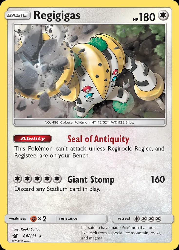 Regigigas — Crimson Invasion 84 Pokémon card
