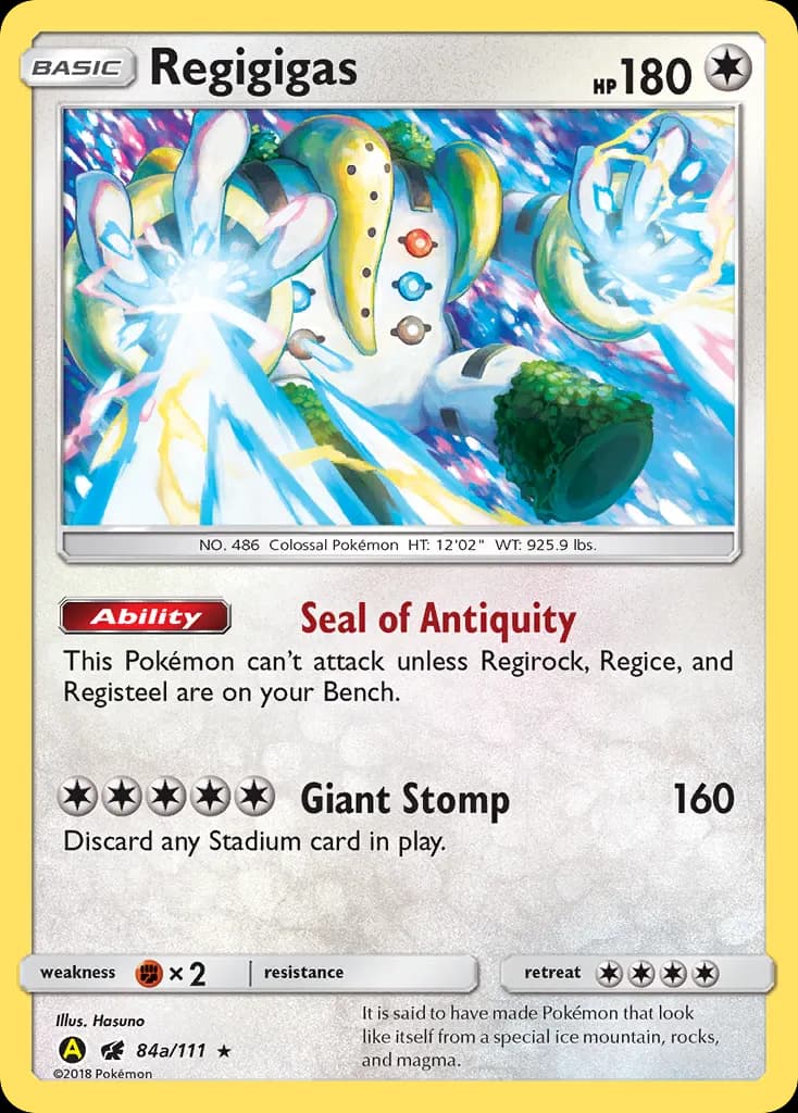 Regigigas — Crimson Invasion 84a Pokémon card