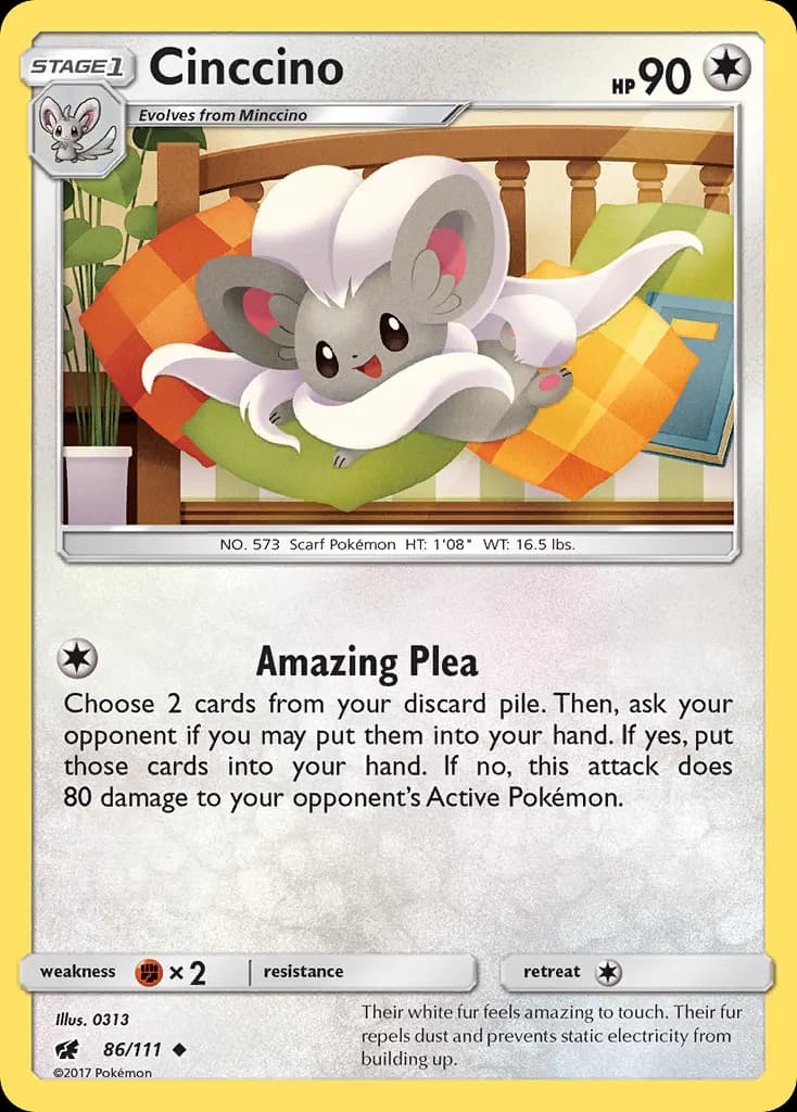 Cinccino — Crimson Invasion 86 Pokémon card