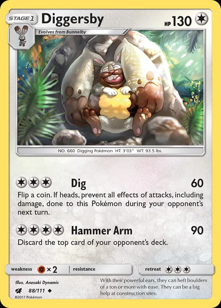 Diggersby — Crimson Invasion 88 Pokémon card