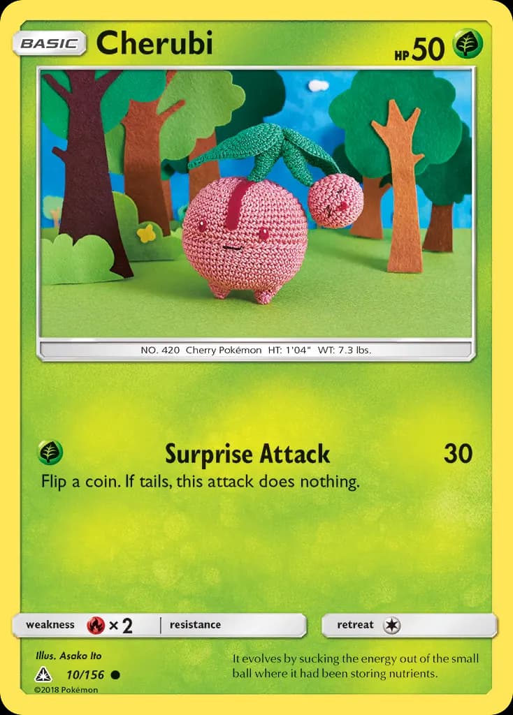 Cherubi — Ultra Prism 10 Pokémon card