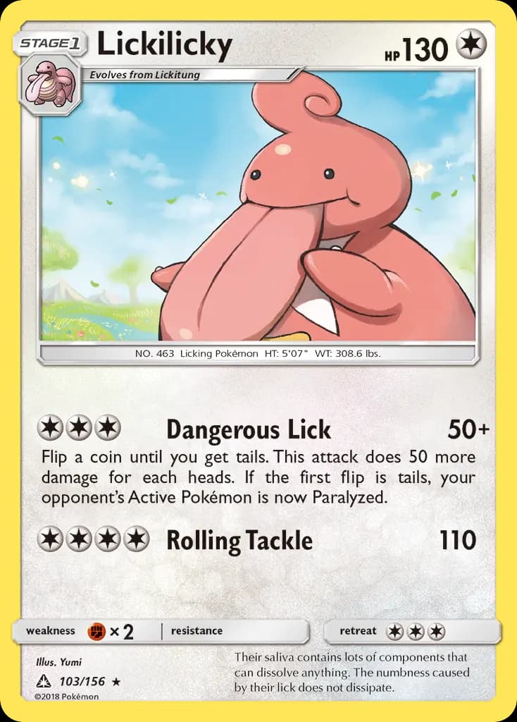 Lickilicky — Ultra Prism 103 Pokémon card