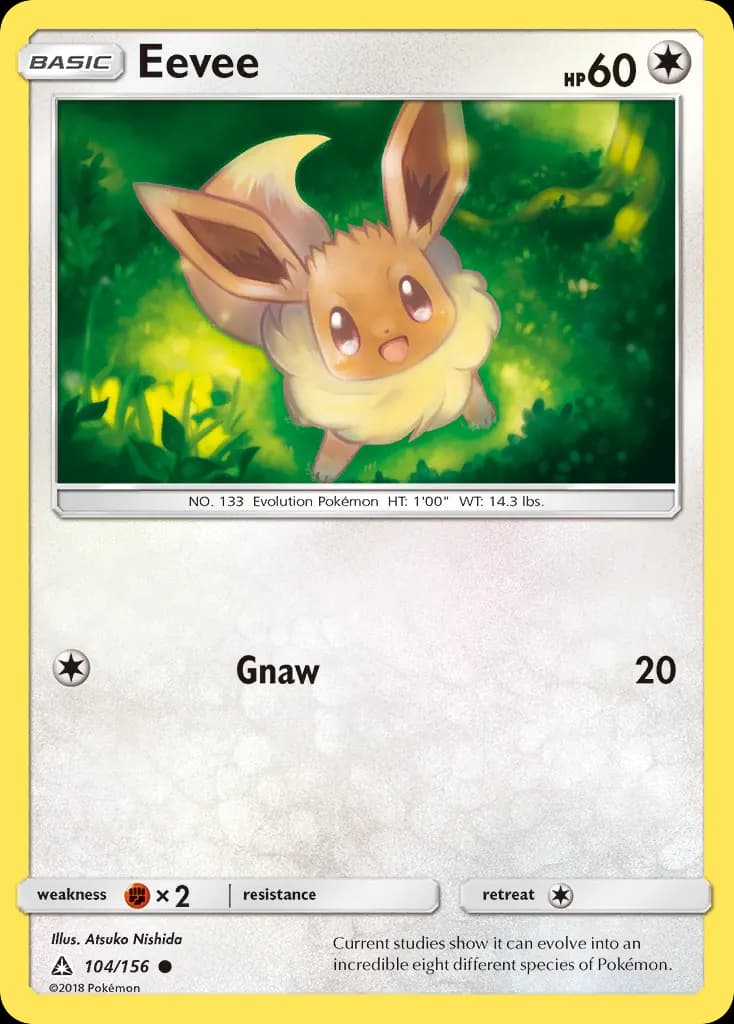 Eevee — Ultra Prism 104 Pokémon card