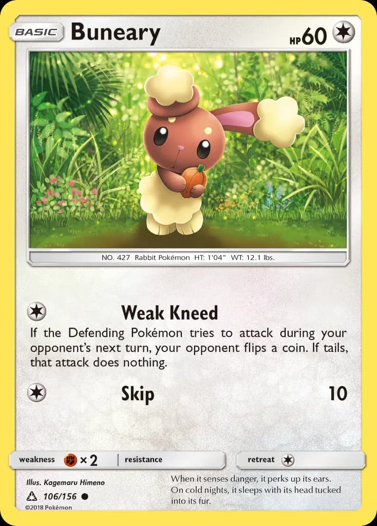 Buneary — Ultra Prism 106 Pokémon card